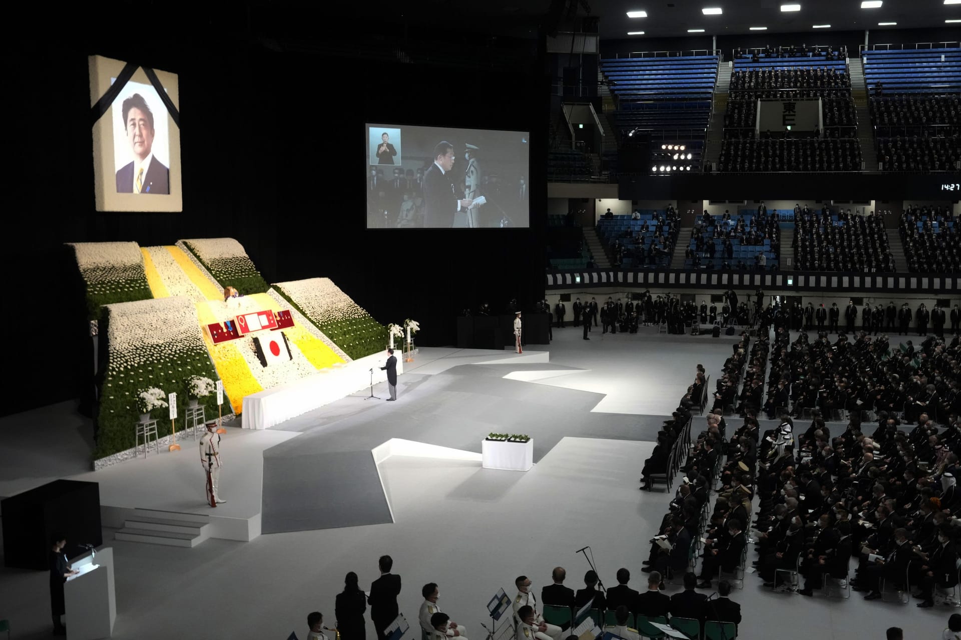 Zum Staatsbegräbnis des früheren japanischen Premierministers Shinzo Abe reisten viele prominente Gäste an.