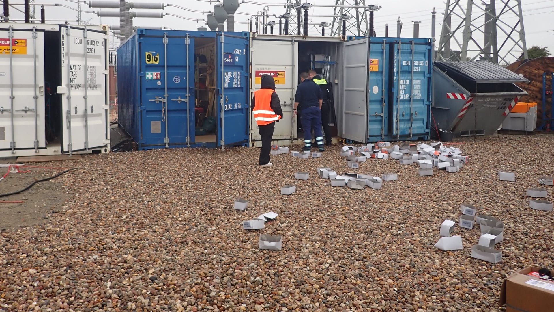 Tatort Baustelle: Insgesamt wurden acht Container aufgebrochen.