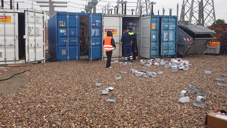 Tatort Baustelle: Insgesamt wurden acht Container aufgebrochen.