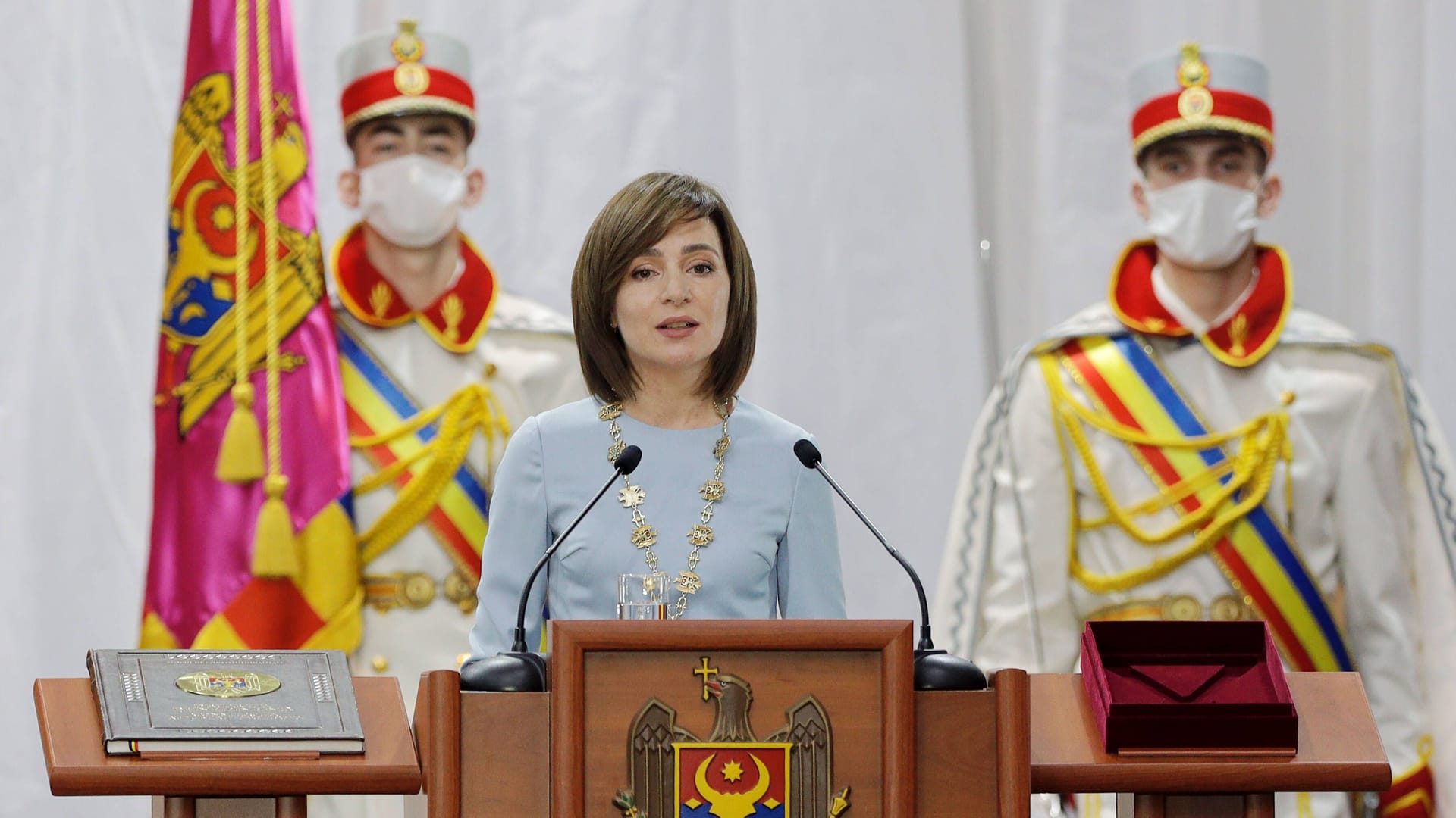 Maia Sandu: Die Präsidentin der Republik Moldau muss ihr Land vor der russischen Bedrohung schützen.