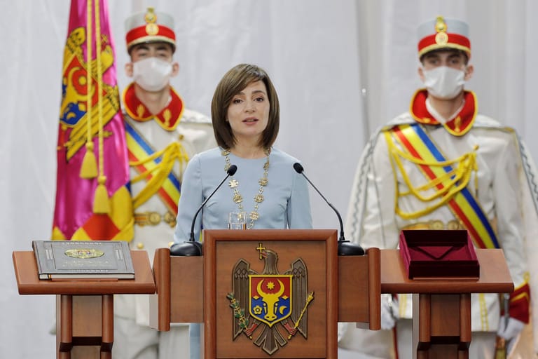 Maia Sandu: Die Präsidentin der Republik Moldau muss ihr Land vor der russischen Bedrohung schützen.