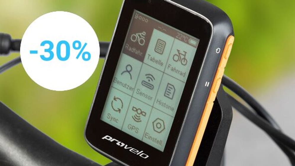 Für Radfahrer: Der GPS-Fahrradcomputer von Provelo ist im Aldi-Onlineshop aktuell zum Tiefpreis erhältlich.