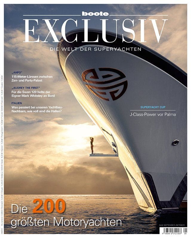 Alle zwei Jahre publiziert das Magazin für Superyachten "Boote Exclusiv" eine aktualisierte Sammlung von Insider-Informationen aus der Welt der Megayachten und ihrer Eigner. Das gesamte Ranking der 200 größten Motorjachten der Welt lesen Sie in der neuen Ausgabe von "Boote Exclusiv" (seit dem 31. August 2022 im Handel).