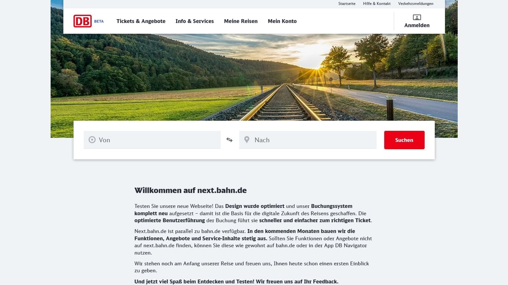 Ausprobieren: Das ist die neue Buchungsseite der Bahn