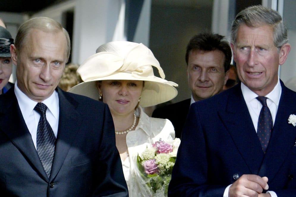 Juni 2003: Russlands Präsident Wladimir Putin und der jetzige englische König Charles.