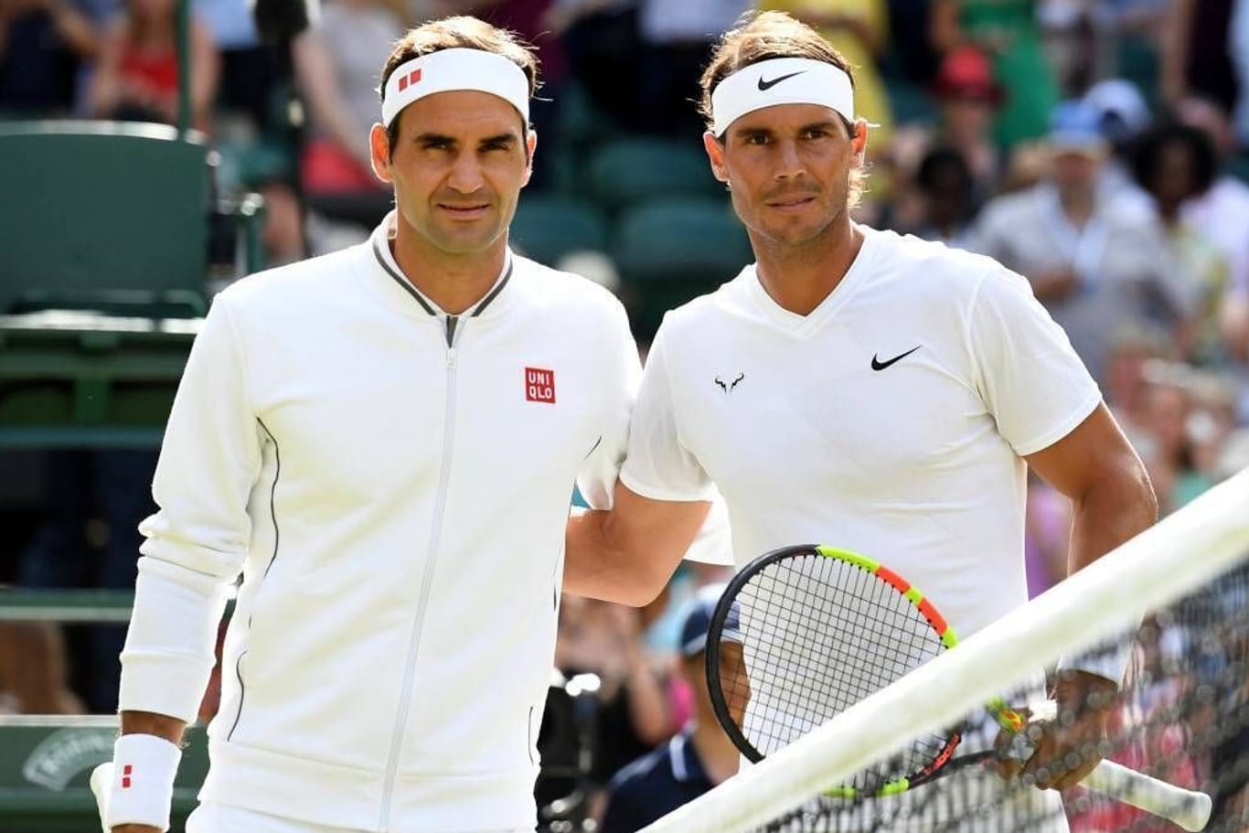 Roger Federer und Rafael Nadal in Wimbledon 2019. Die Duelle der beiden sind legendär.