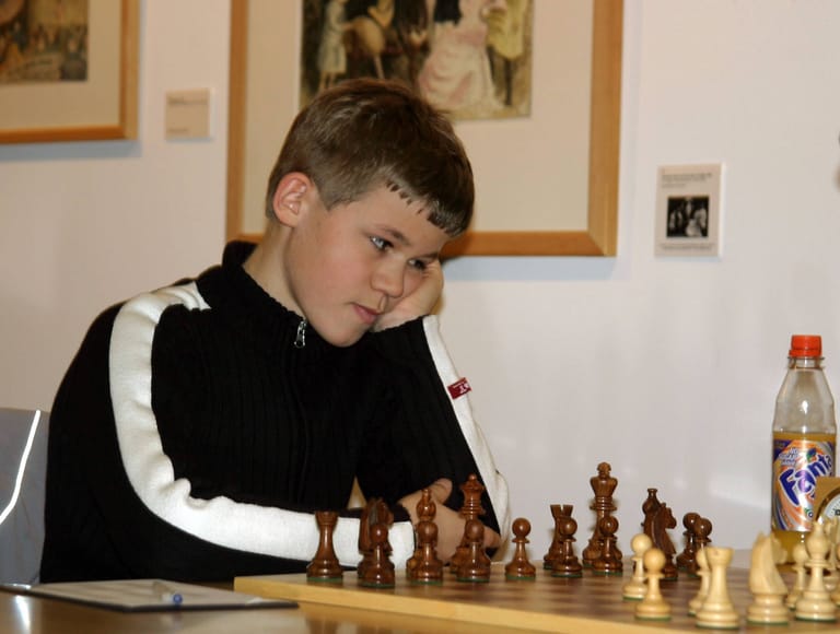 Magnus Carlsen (Archivbild, 2004): Mit 13 Jahren wurde der Norweger Großmeister, trat daraufhin für die Schachfreunde Neukölln in der Schach-Bundesliga an.
