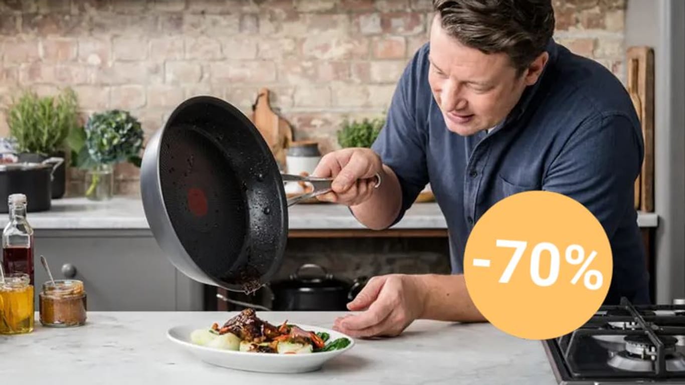Die Tefal-Schmorpfanne von Jamie Oliver ist heute bei Lidl zum Tiefpreis im Angebot.