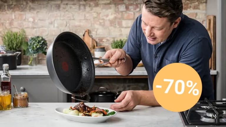 Die Tefal-Schmorpfanne von Jamie Oliver ist heute bei Lidl zum Tiefpreis im Angebot.