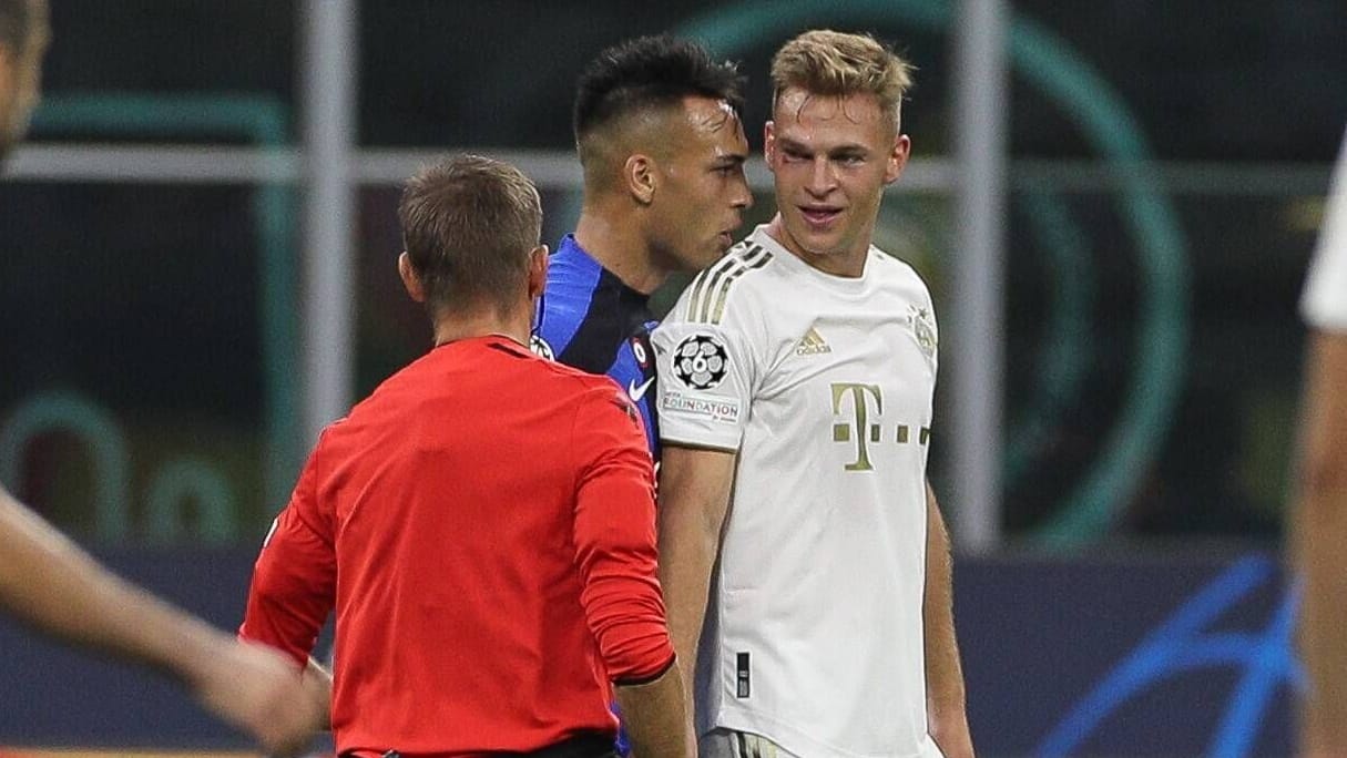 Joshua Kimmich: Sein Gesicht ist mit dem Veilchen am rechten Auge gezeichnet. Gegen Inter Mailand zeigte der Bayern-Profi mal wieder vollen Einsatz und hatte so die Hoheit im Mittelfeld.