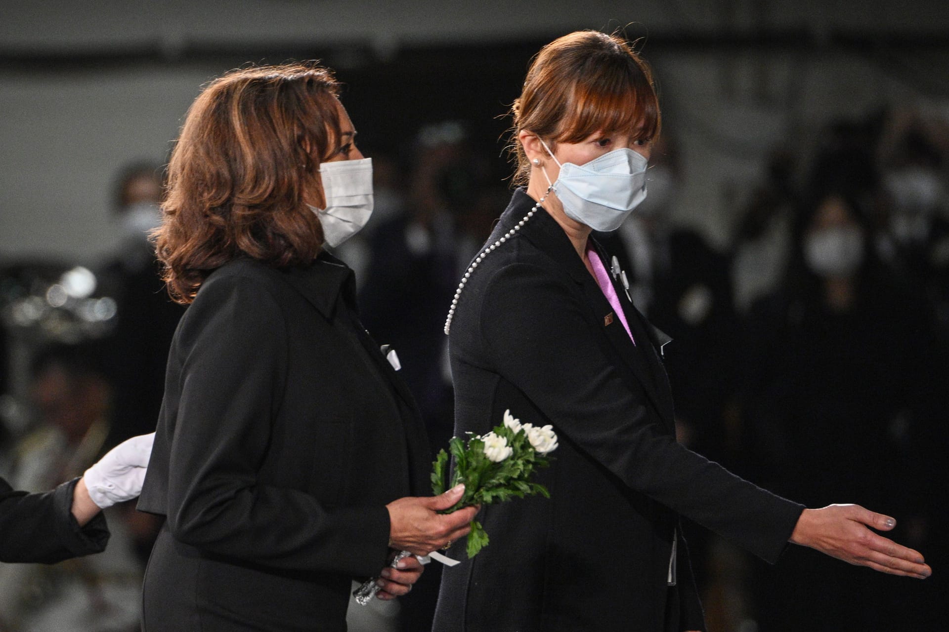 Kamala Harris: Auch die US-Vizepräsidentin war gekommen. Kamala Harris: Auch die US-Vizepräsidentin war gekommen.