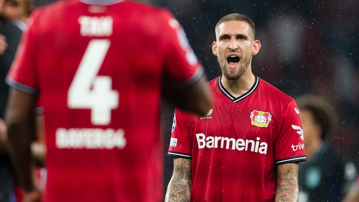 Robert Andrich jubelt nach der Partie: Späte setzte sich Leverkusen gegen die Madrilenen durch.