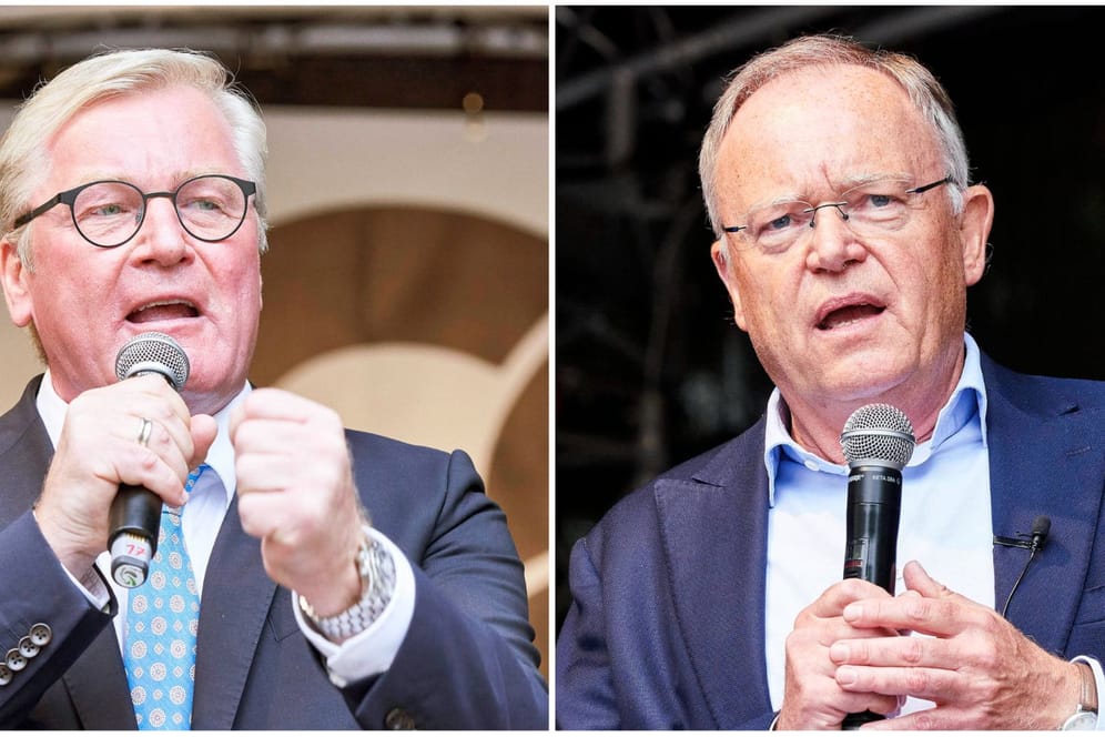Niedersachsens Wirtschaftsminister Bernd Althusmann (CDU) und Ministerpräsident Stephan Weil (SPD): Am 9. Oktober wählt Niedersachsen seinen neuen Landtag.