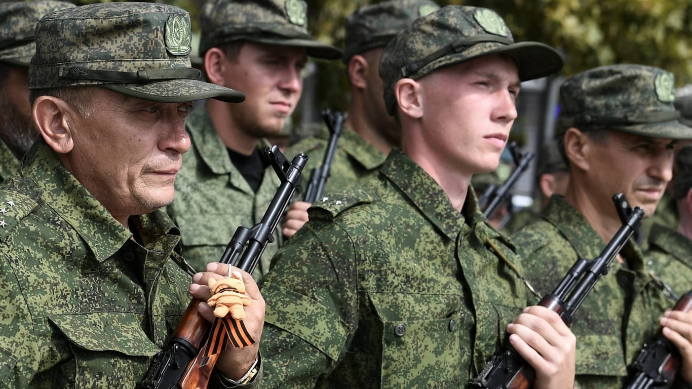 Russische Soldaten: Putin hatte in der vergangenen Woche eine Teil-Mobilmachung angekündigt.
