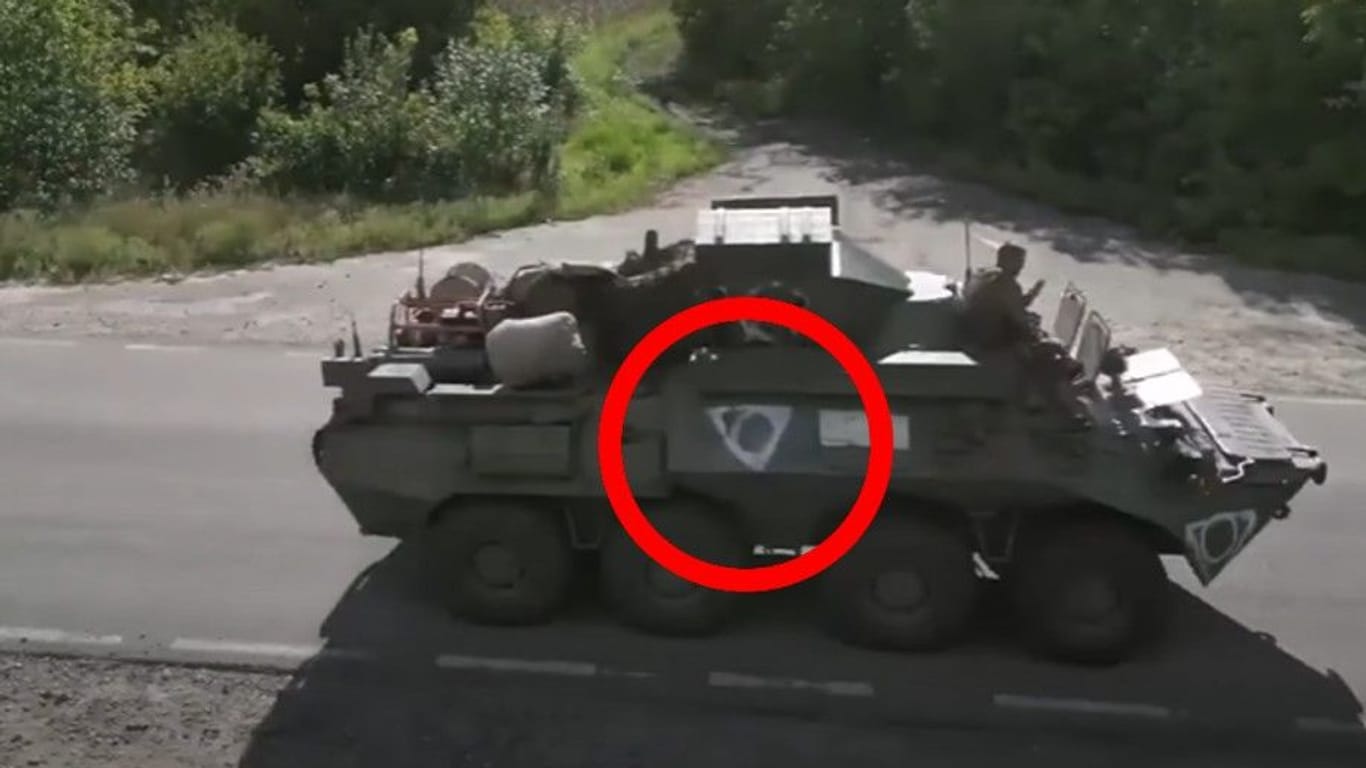Kreis im Dreieck: Mit dem Symbol sind russische Truppen erstmals Ende August in der Ukraine gesichtet worden.