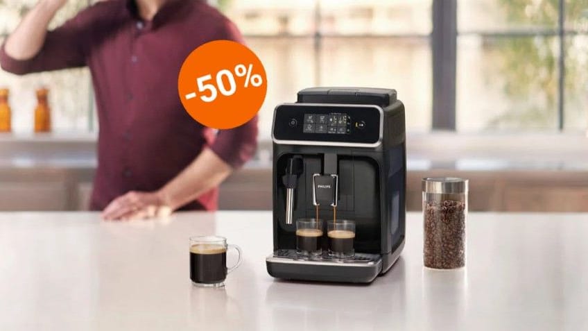 Sichern Sie sich heute unter anderem einen Kaffeevollautomaten von Philips zum halben Preis.