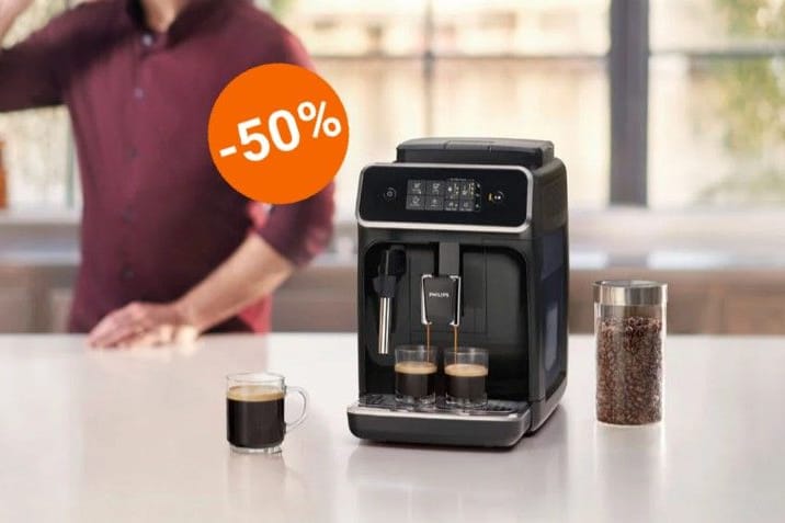 Sichern Sie sich heute unter anderem einen Kaffeevollautomaten von Philips zum halben Preis.