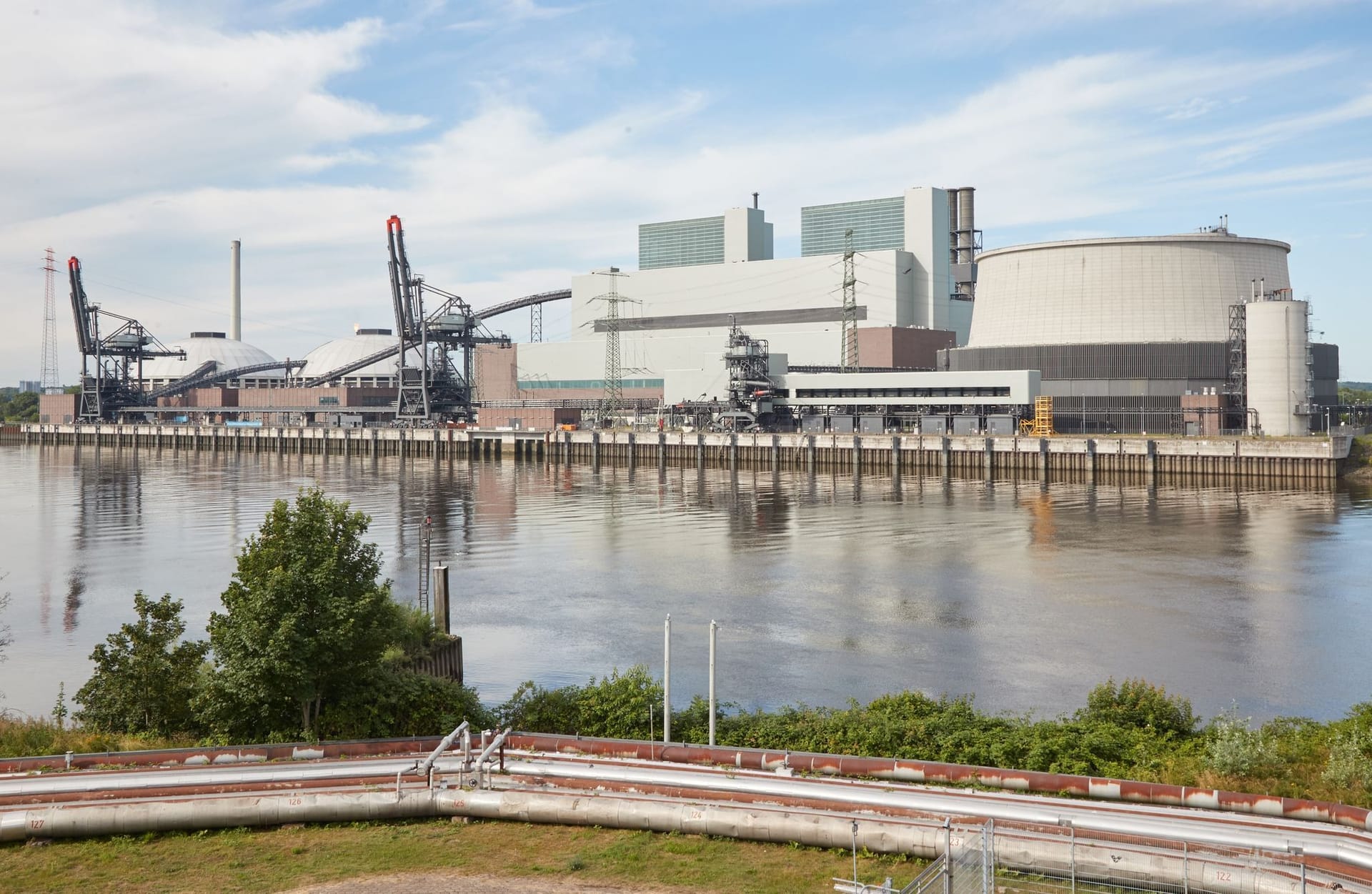 Blick auf das stillgelegte Kohlekraftwerk Moorburg: Der Hamburger Senat hat das endgültige Ende der Anlage bekannt gegeben.