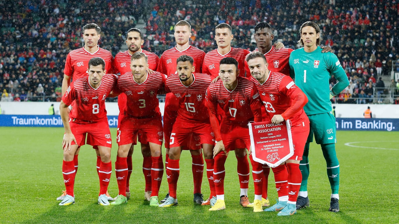 Die Schweizer Nationalmannschaft im September 2023 beim Spiel gegen Tschechien.