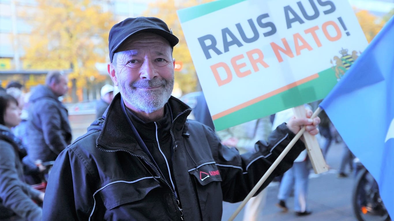 Demonstrant in Chemnitz: