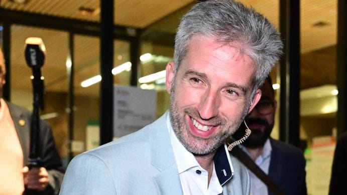 Boris Palmer: der alte und neue Oberbürgermeister von Tübingen nach seiner Wiederwahl. Boris Palmer: der alte und neue Oberbürgermeister von Tübingen nach seiner Wiederwahl.