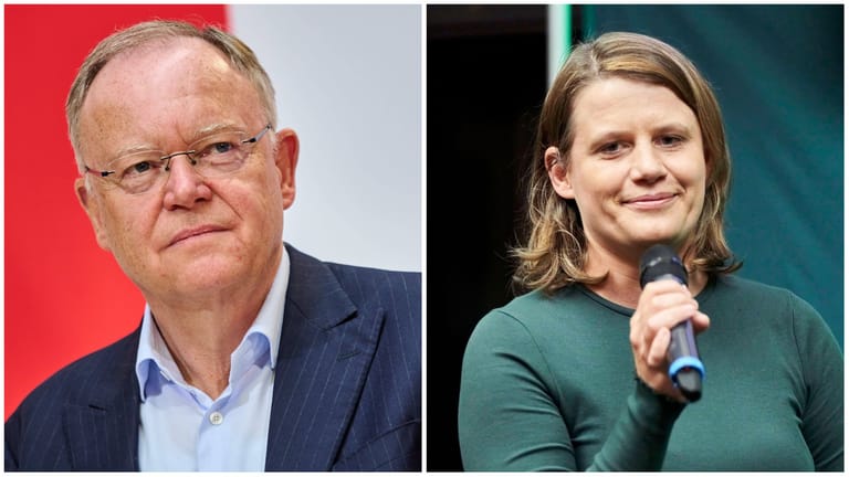 SPD-Landeschef und Ministerpräsident Stephan Weil und Grünen-Spitzenkandidatin Julia Hamburg (Archivbilder)