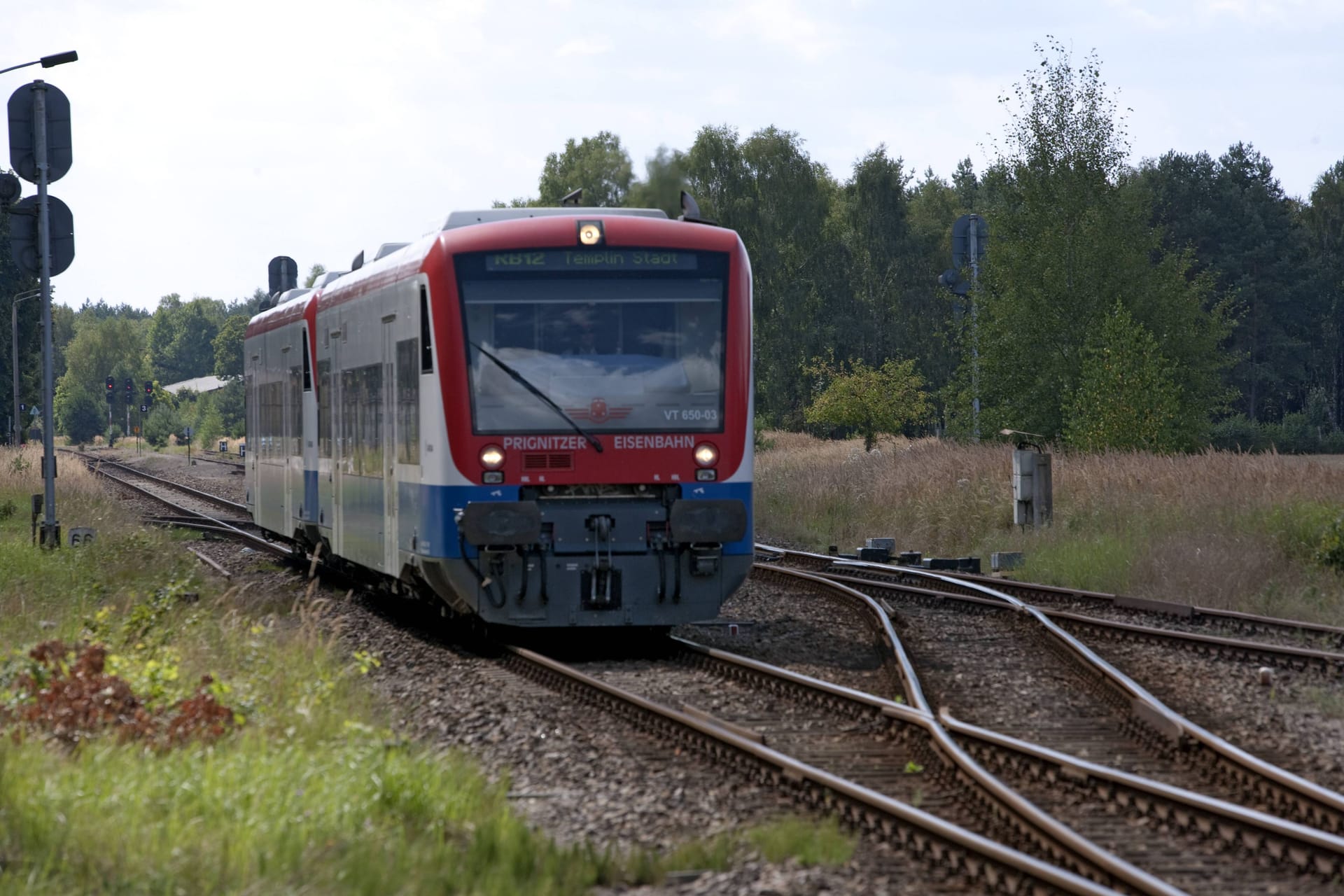 Eine Bahn auf der Fahrt von Berlin nach Templin (Archivbild): In der Nähe der Hauptstadt ist eine Frau ums Leben gekommen.