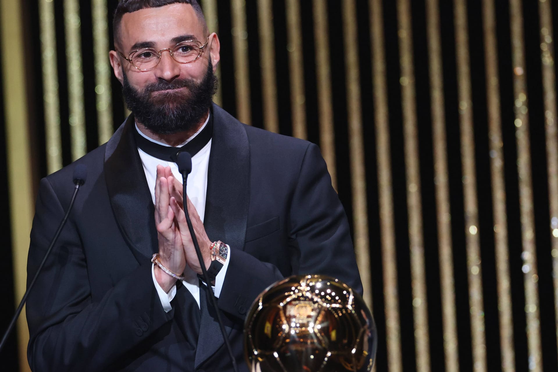 Karim Benzema bei der Verleihung des Ballon d'Or