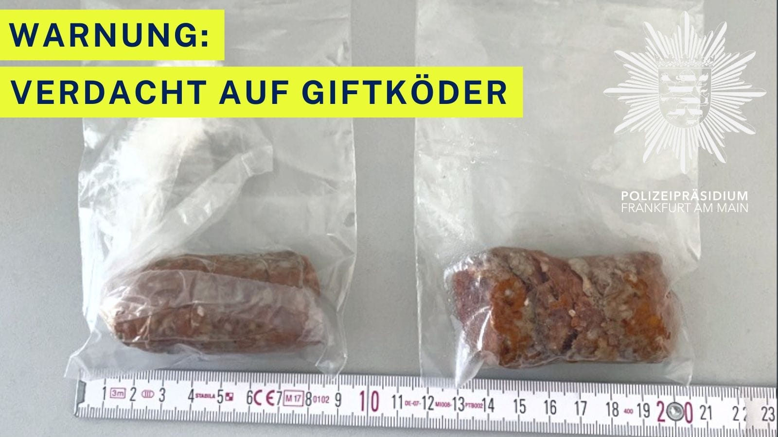 Giftköder: Bislang sind aus dem Bereich noch keine Fälle vergifteter Hunde gemeldet geworden. Giftköder: Bislang sind aus dem Bereich noch keine Fälle vergifteter Hunde gemeldet geworden.