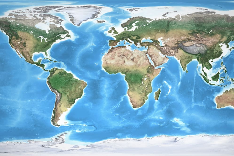 Die Kontinente der Erde sind im Laufe der Jahrmillionen entstanden.