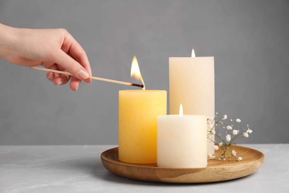 Kerzen: Achten Sie beim Kauf auch auf das Material.