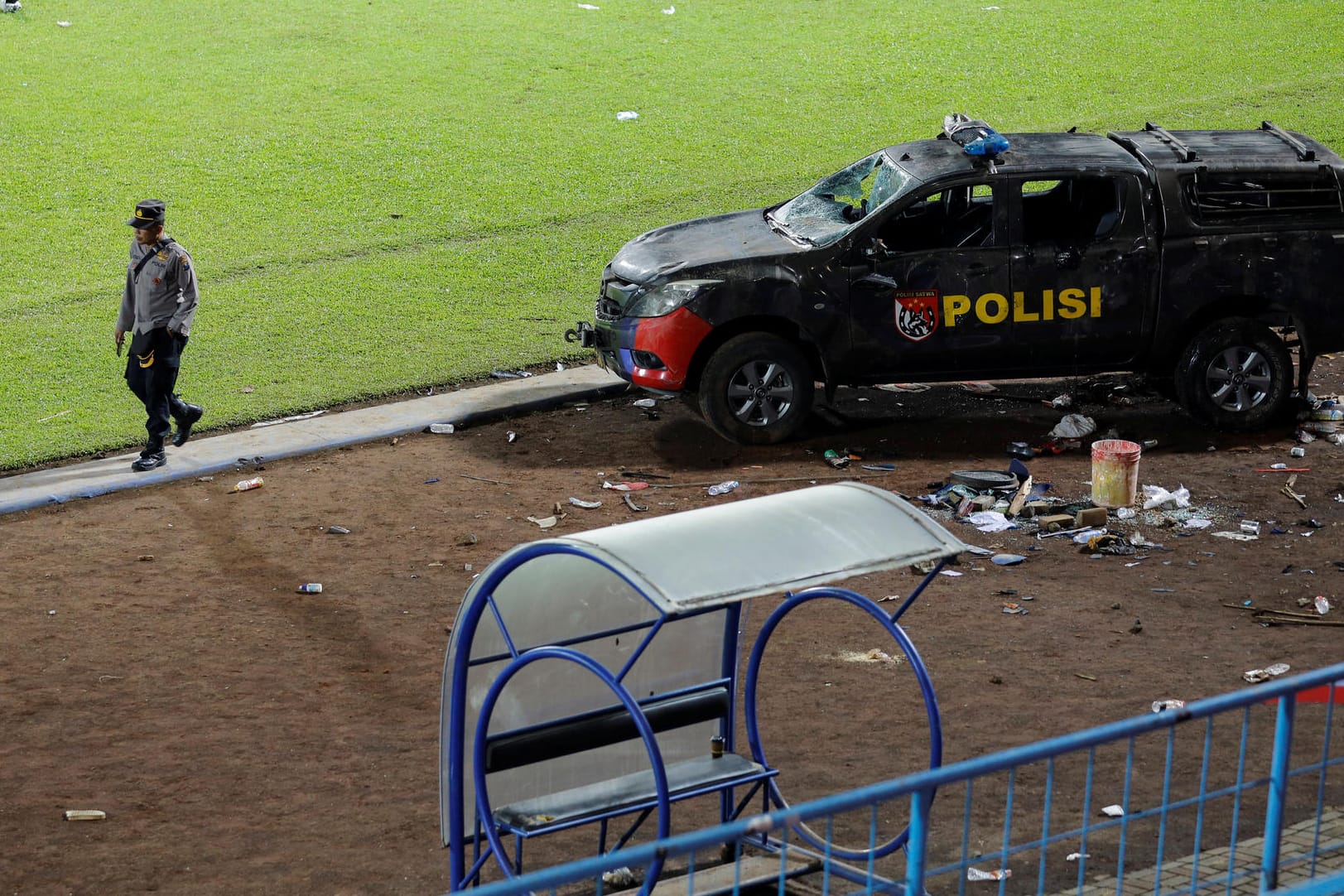 Aftermath of a fatal football stampede in Malang
