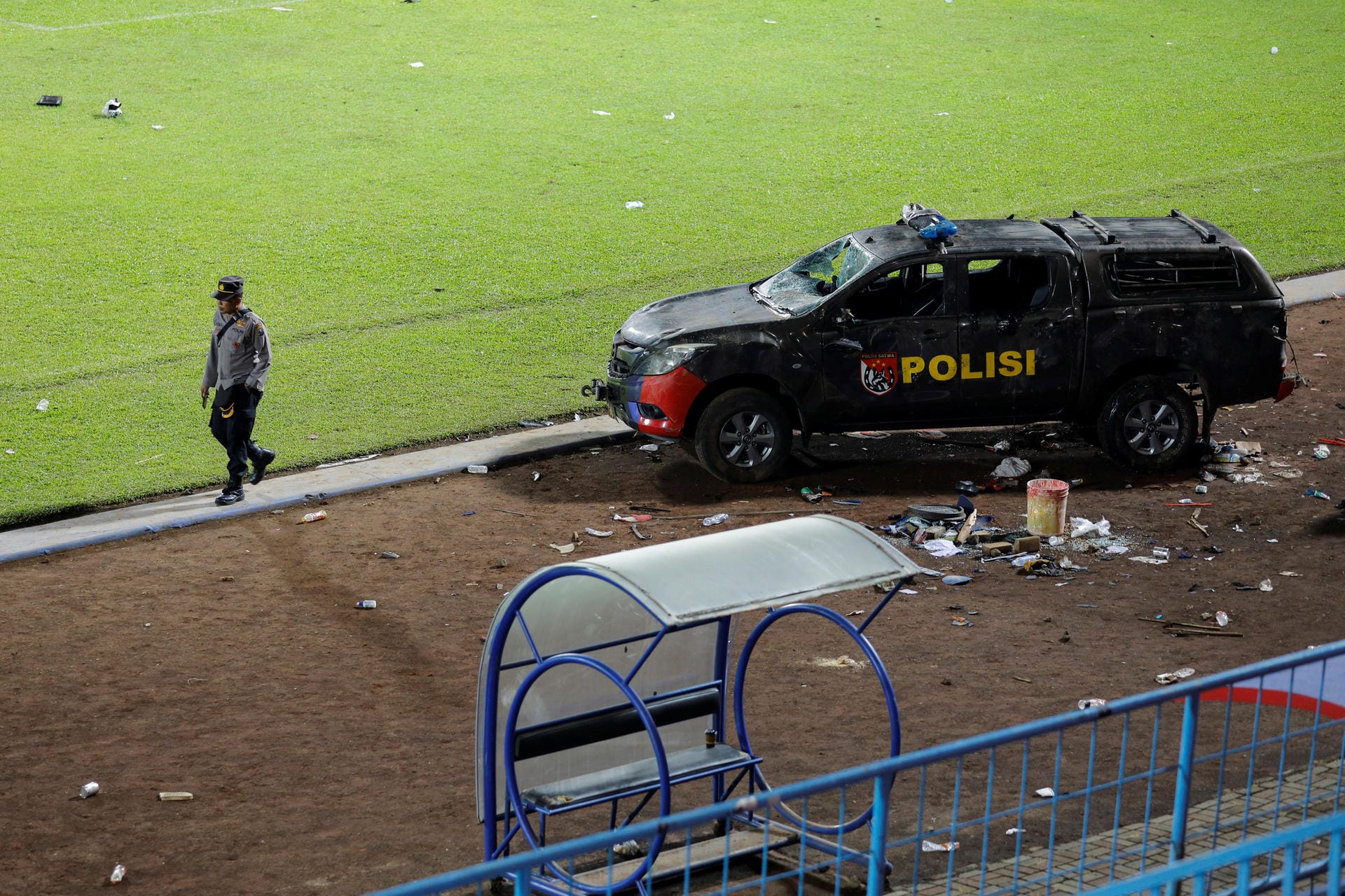 Aftermath of a fatal football stampede in Malang