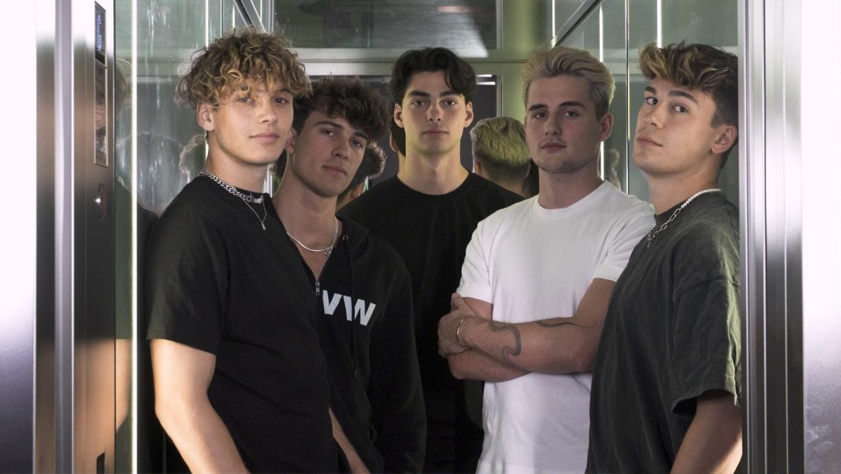 Die Elevator Boys: Bene, Tim, Jacob, Luis und Julien.