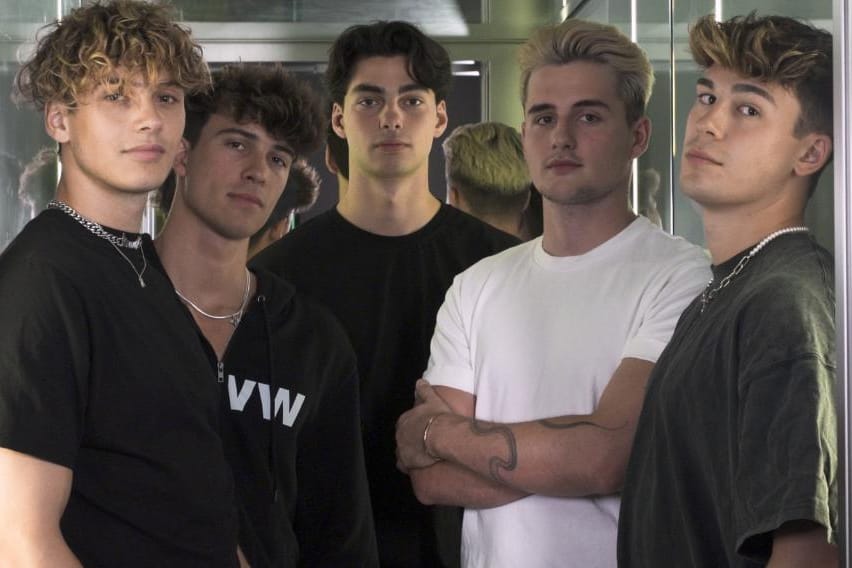 Die Elevator Boys: Bene, Tim, Jacob, Luis und Julien.