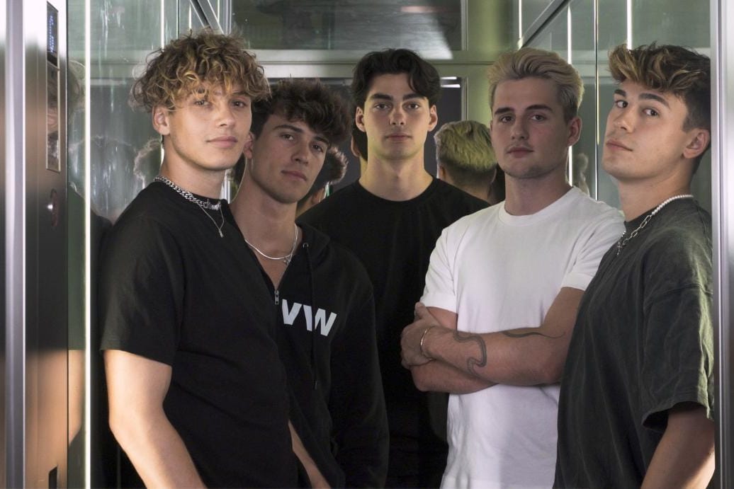 Die Elevator Boys: Bene, Tim, Jacob, Luis und Julien.