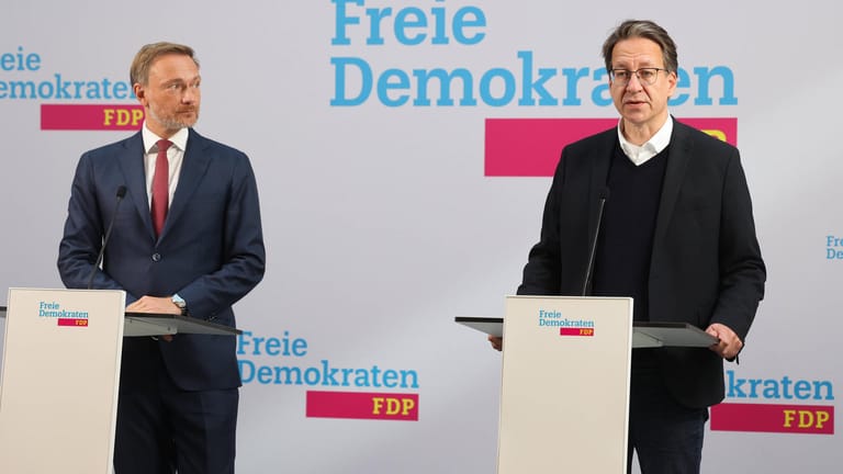 Christian Lindner und der niedersächsische Spitzenkandidat Stefan Birkner: "Insofern hat nicht die FDP ein Problem".