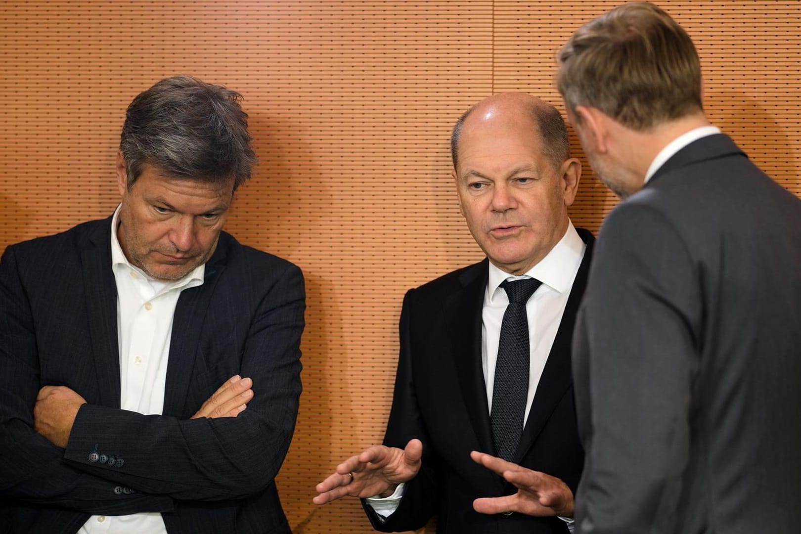 Ampel-Koalitionäre Habeck, Scholz, Lindner. Ampel-Koalitionäre Habeck, Scholz, Lindner.