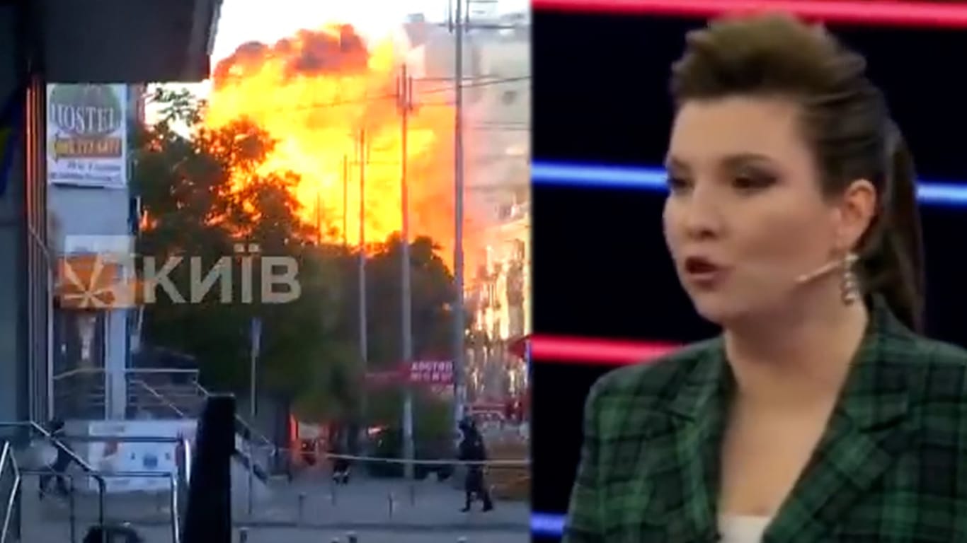 Im russischen Staats-TV werden die Drohnenangriffe auf die Ukraine gefeiert.