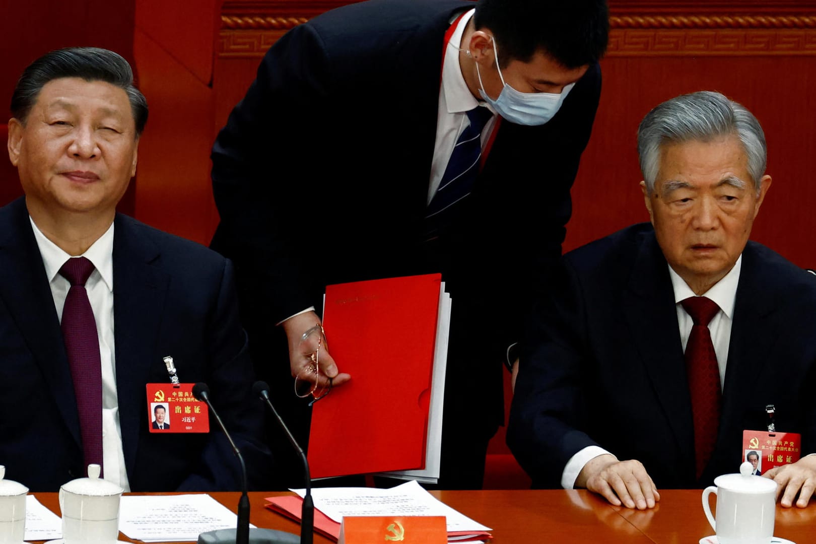 Xi Jinping und Hu Jintao in Peking.