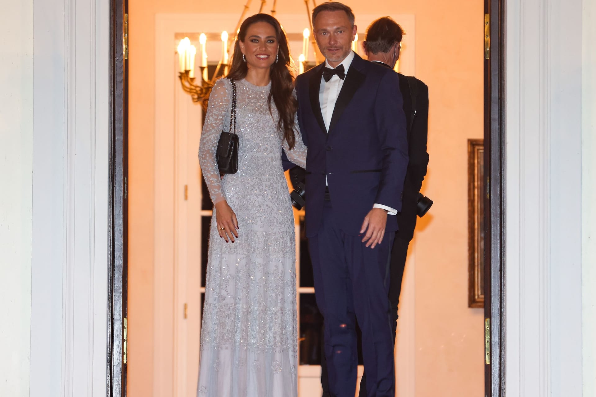 Franca Lehfeldt und Christian Lindner beim Staatsbankett für das spanische Königspaar.