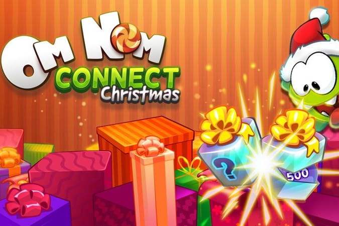 Om Nom Connect Christmas (Quelle: Famobi)