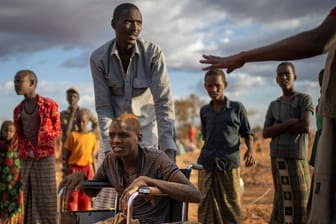 Dürre-Vertriebene in Somalia: Nach Angaben der vereinten Nationen wurden der Dürre in diesem Jahr schon 750 000 Menschen aus ihren angestammten Regionen vertrieben.