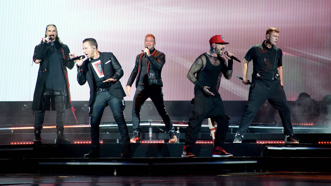 Die Backstreet Boys während eines Auftritts in Florida (Archivbild): Am Samstag tritt die "Boyband" in Hannover auf.