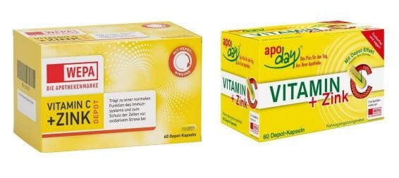 Vitamin-C-Kapseln: In den Kapseln können sich Fremdkörper befinden.