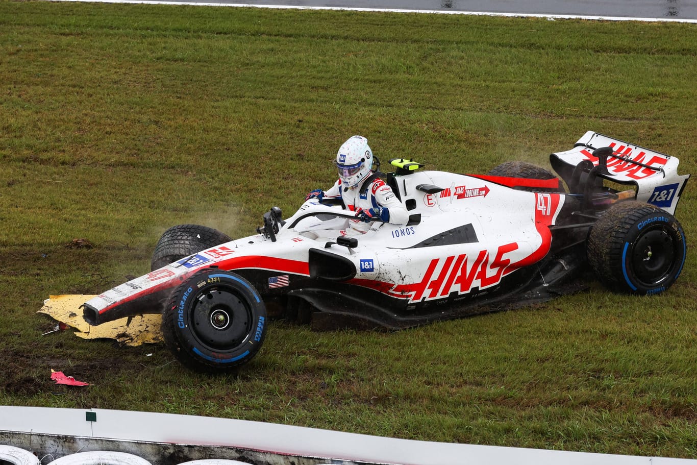 Mick Schumacher: Der Haas-Pilot konnte das Training nicht beenden.
