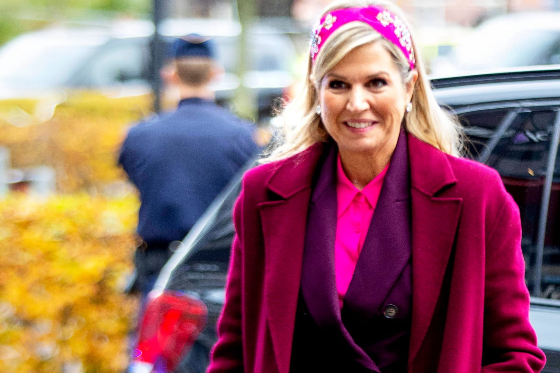 Máxima der Niederlande: Sie und ihr Ehemann besuchten gestern Göteborg.