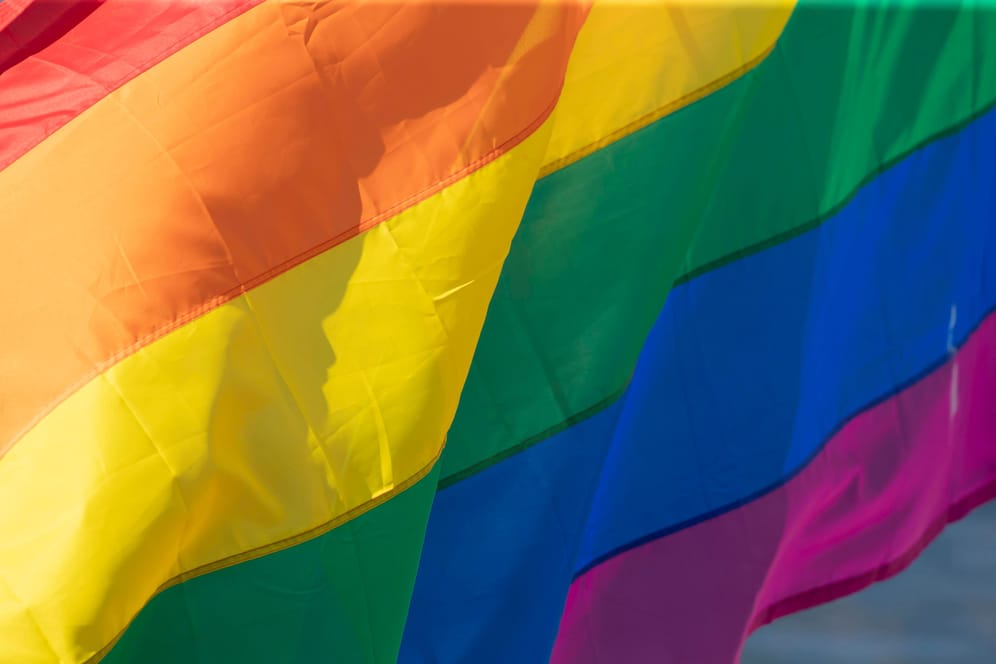 Regenbogen-Flagge (Symbolbild): In Osnabrück sollen Mitglieder der Jungen Union eine trans Frau beleidigt haben.