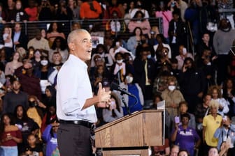 Ex-Präsident Obama bei der Veranstaltung in Atlanta: "Sich einfach zurückzuziehen ist keine Option".