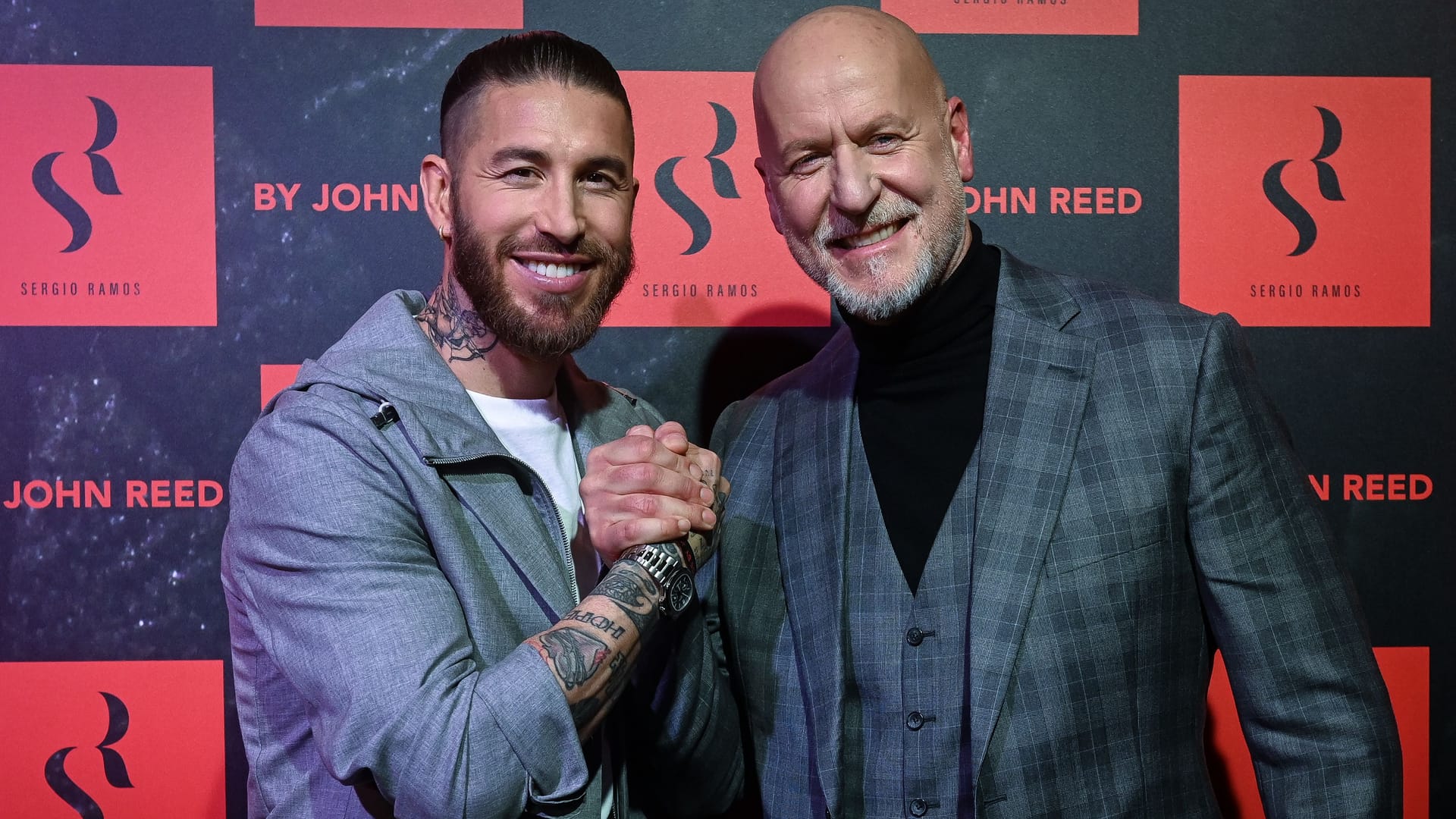 Bekannt mit den Stars der Sportwelt: Rainer Schaller traf und Fußballer Sergio Ramos im Dezember 2021 zur Einweihung eines Fitnessstudios in Madrid.